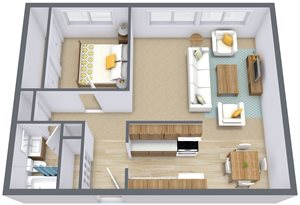 Kingswood Apartments | One Bedroom | Plan 11A